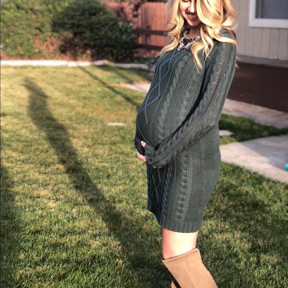 ASOS Maternity Dresses & Skirts - ASOS Green knit maternity dress